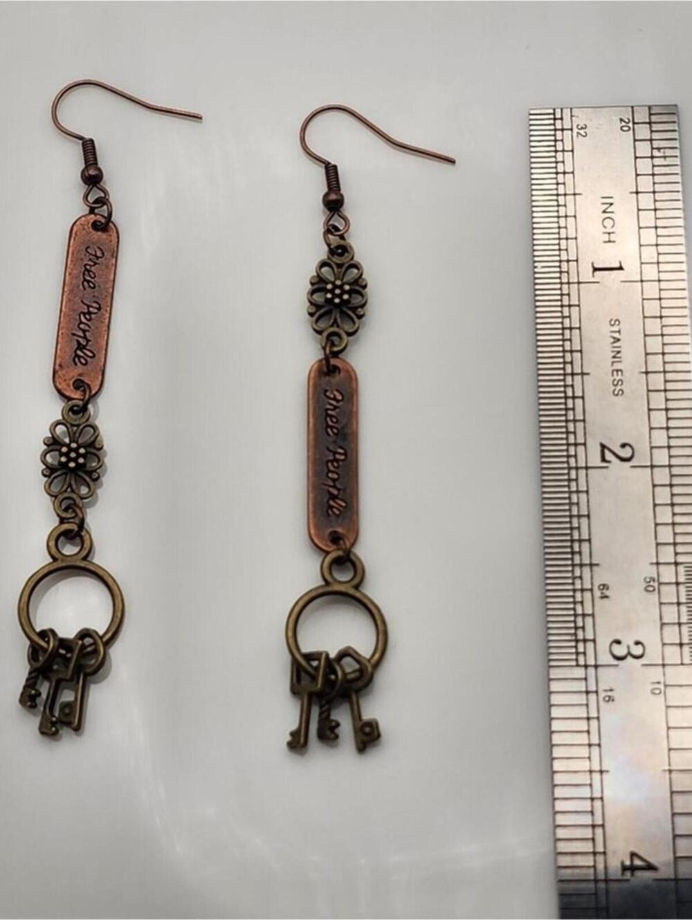 Keeper's Secret Free People Mismatched Key Earrings - Picture 5 of 10